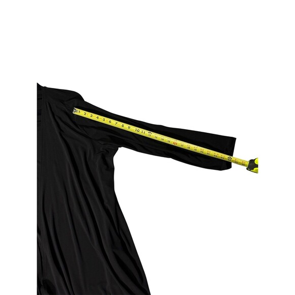 Nikki by Nikki Poulos Open Front Cardigan Stretch Long Sleeve Black Sz 3X - Picture 9 of 13